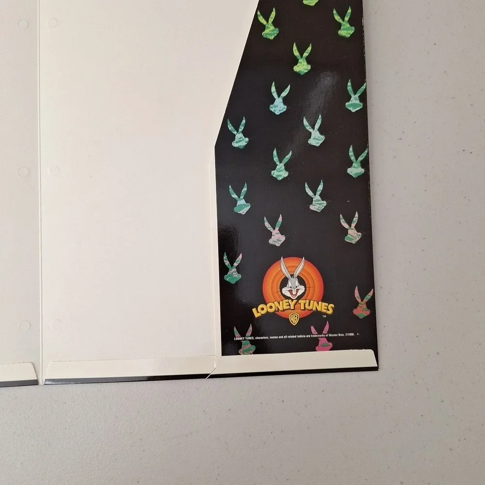 Vintage 1990s Looney Tunes Tweety Bird  Sylvester Cat Bugs Folder Binder NEW